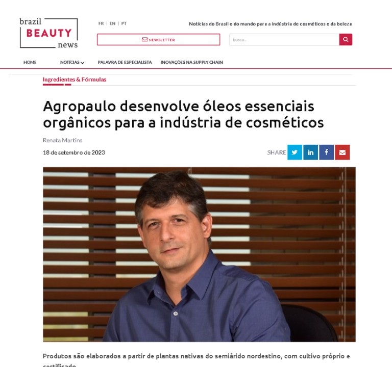 Imagem da pagina: Óleos essenciais orgânicos para a indústria de cosméticos